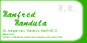 manfred mandula business card